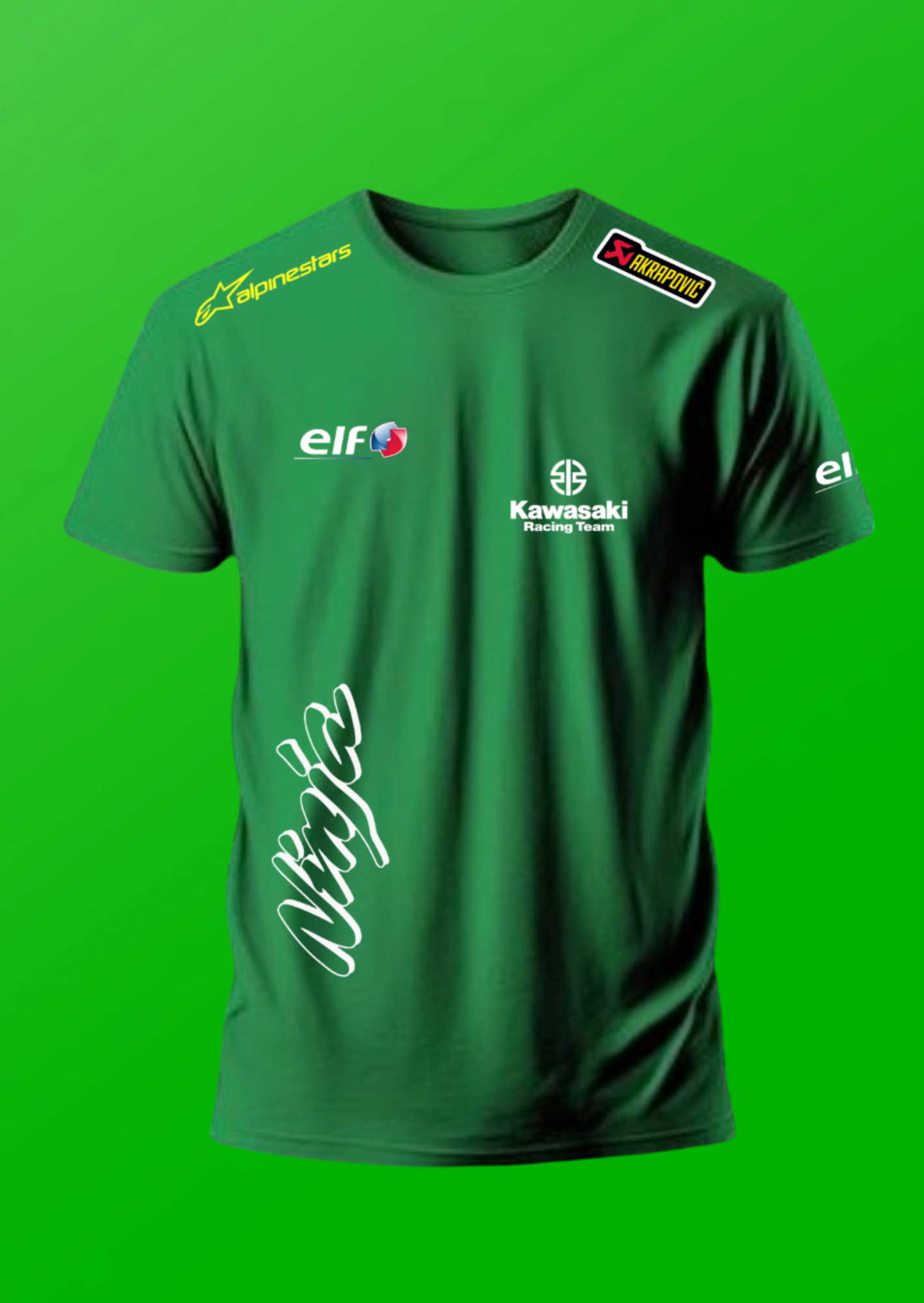 kawasaki ninja in green screen