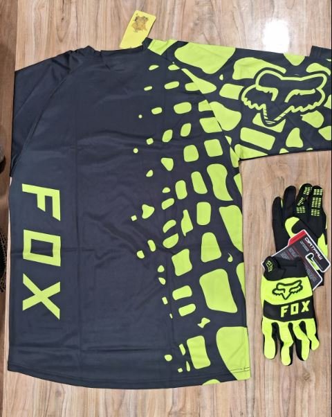 fox (men’s riding full sleeve jersey + fox gloves set cambo) introswag (size xl) fox (men’s riding full sleeve jersey + fox gloves set cambo) introswag (size xl)