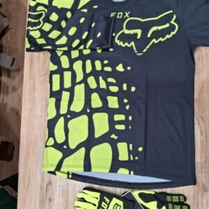 fox (men’s riding full sleeve jersey + fox gloves set cambo) introswag (size xl)