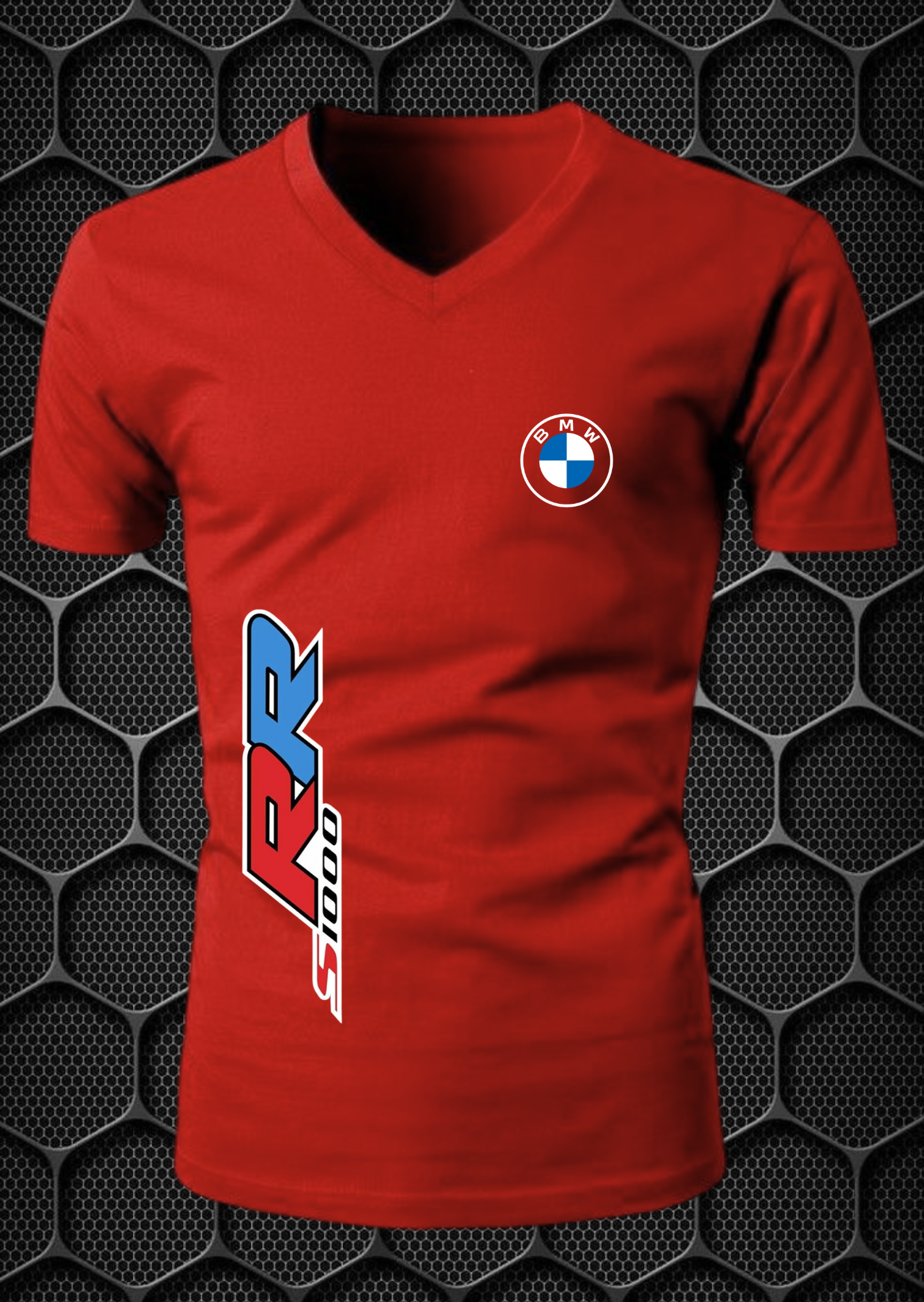 bmw s 1000 rr short sleeve v neck cotten blend red t shirt nitroswag bmw s 1000 rr short sleeve v neck cotten blend red t shirt nitroswag