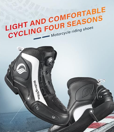 motorbike men riding breathable boots prism guard (red ,white,black) motorbike men riding breathable boots prism guard (red ,white,black)