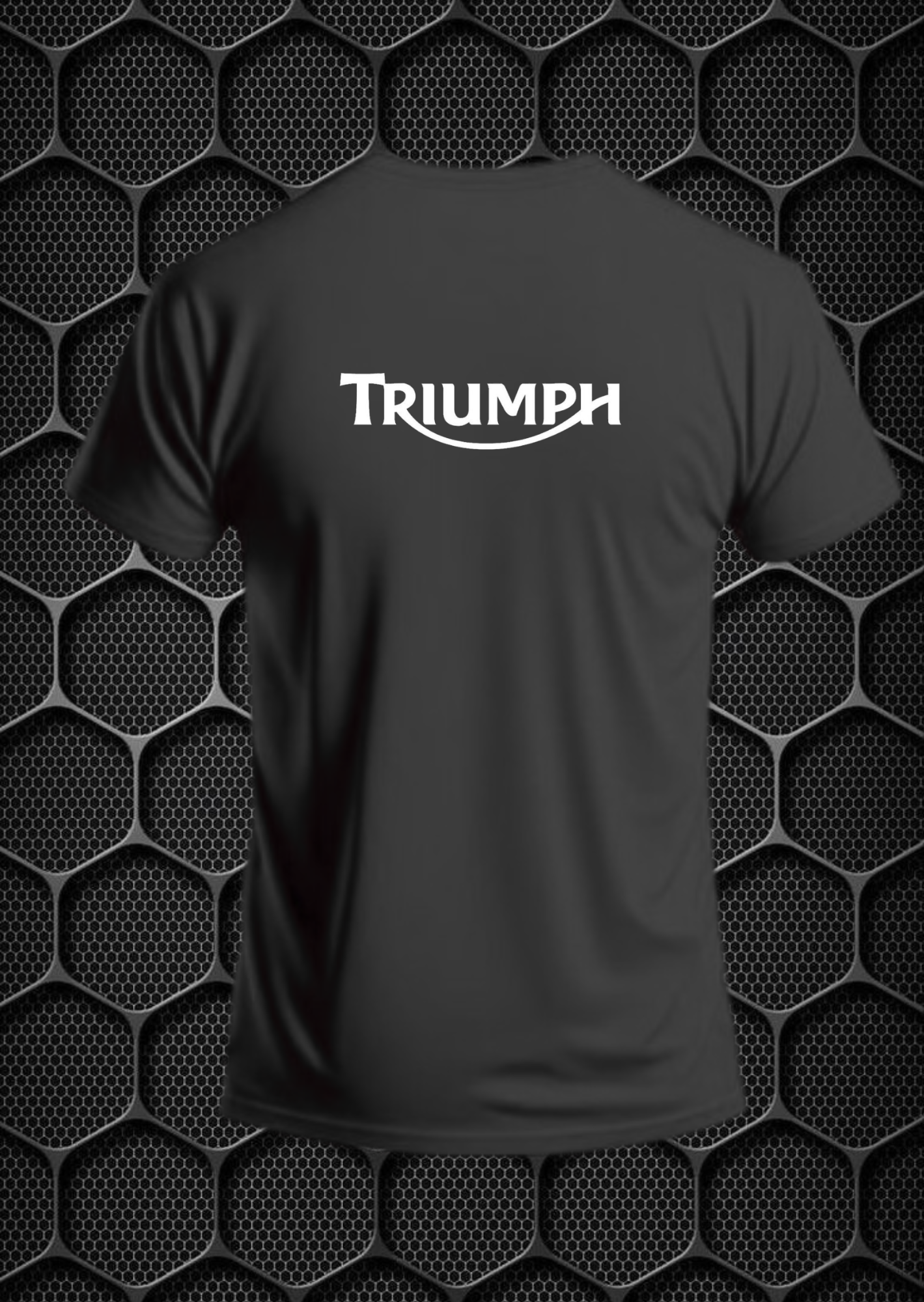 triumph cotten blend v neck ridinig t shirt nitroswag (black)(l,xl) triumph cotten blend v neck ridinig t shirt nitroswag (black)(l,xl)