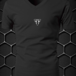 triumph riding cotton blend t shirt v neck nitroswag (l,xl) black