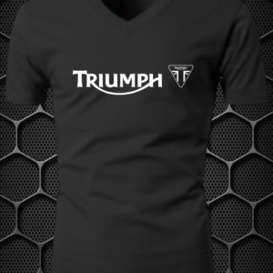 triumph men’s short sleeve black riding t shirt nitroswag (l,xl)