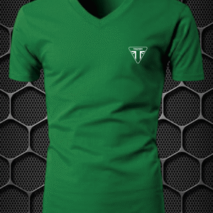 triumph cotton blend v neck riding t shirt nitroswag (l,xl) green