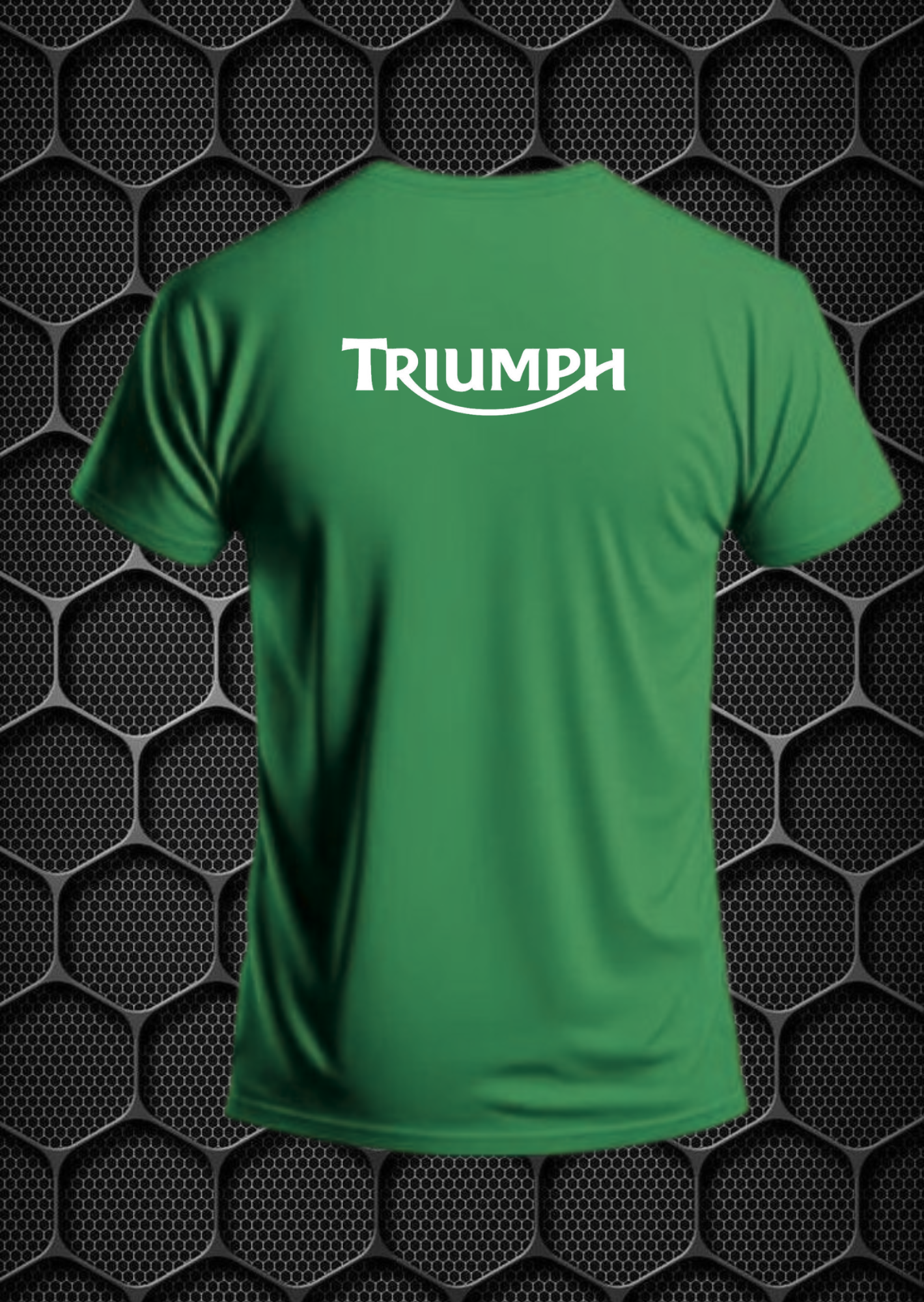 triumph cotton blend v neck riding t shirt nitroswag (l,xl) green triumph cotton blend v neck riding t shirt nitroswag (l,xl) green