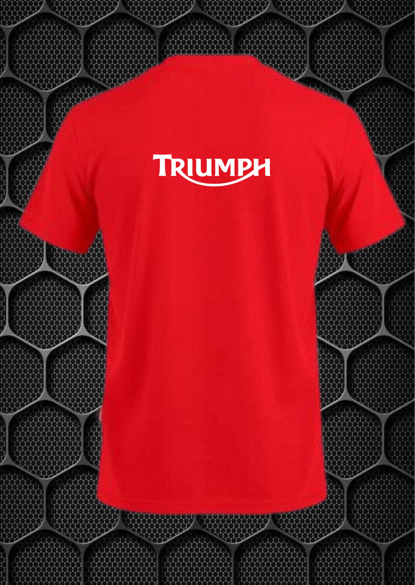 triumph riding t shirt cotton blend v neck nitroswag (l,xl) red triumph riding t shirt cotton blend v neck nitroswag (l,xl) red