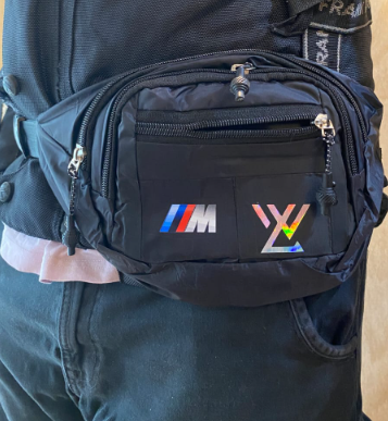 bmw motorsport logo waist bag prism guard (black) bmw motorsport logo waist bag prism guard (black)